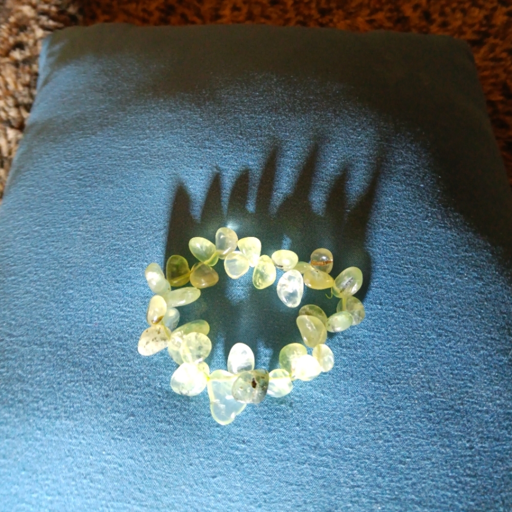 Prehnite bracelet